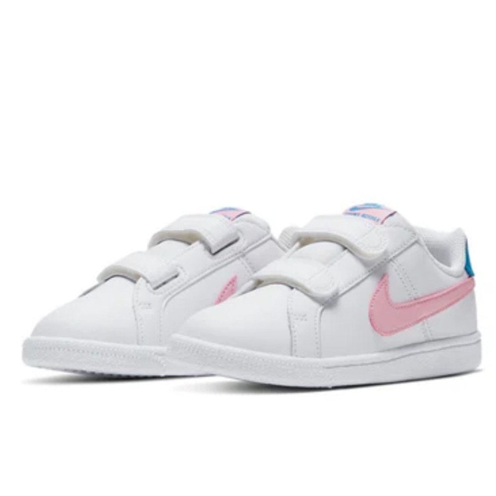NIKE Court Royale Kids Sneaker Tennis Shoes White Pink 833536 SIZE 3Y